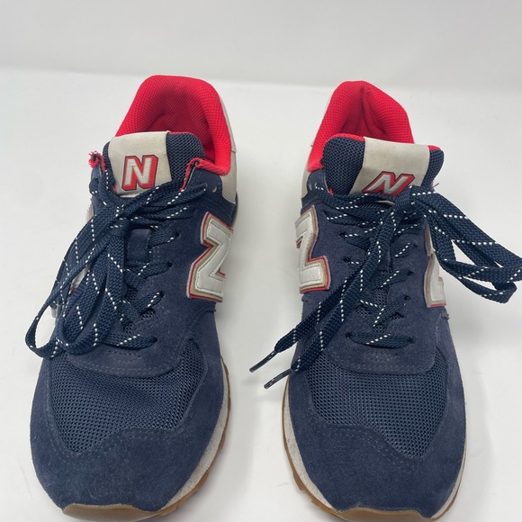 New Balance Men's Blue and Red Sneakers - Picture 3 of 5
